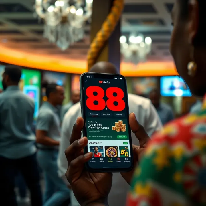 Secure login interface of an online gaming platform with Nigerian elements