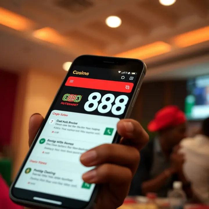 User interface showcasing the new features and sleek design of the latest 888 version